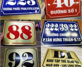 Làm biển số nhà giá rẻ, lấy ngay trong ngày