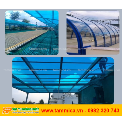 Tấm lợp poly đặc ruột dày 4mm