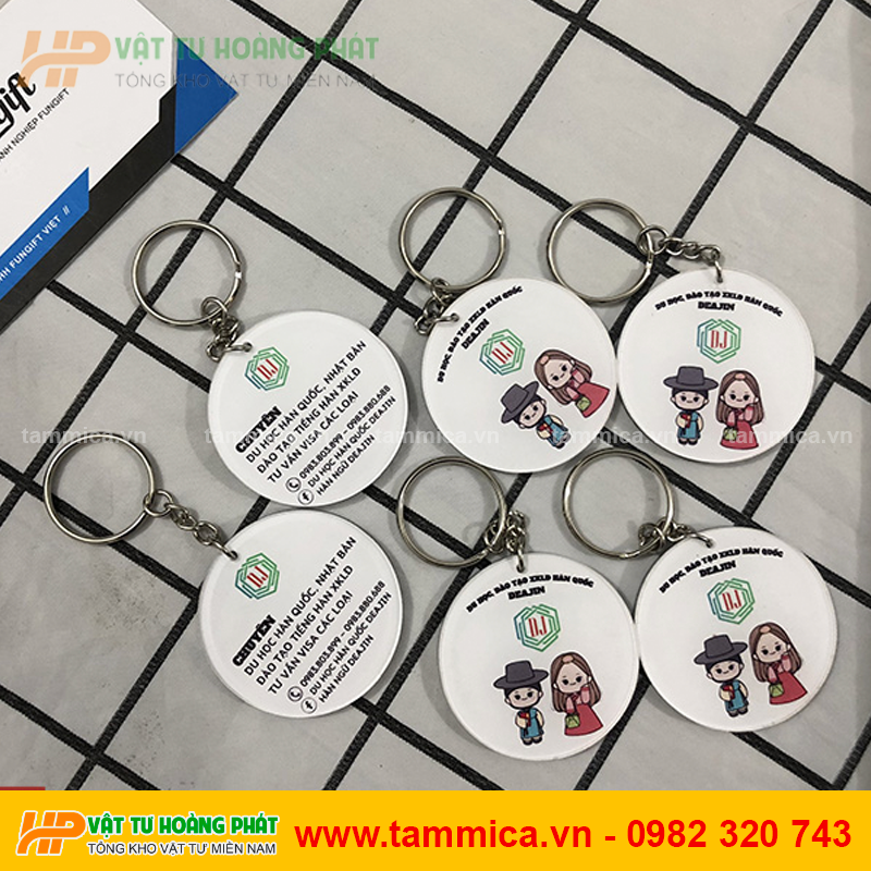Làm móc khóa mica giá rẻ tại Bình Dương Thủ Đức Quận 9