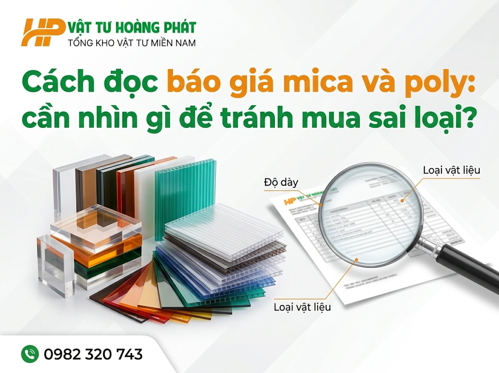 Cách đọc báo giá mica và poly