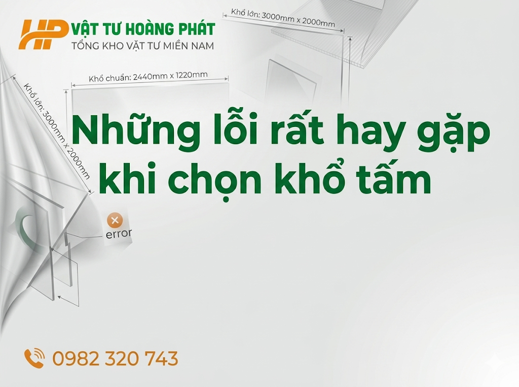 Những lỗi rất hay gặp khi chọn khổ tấm