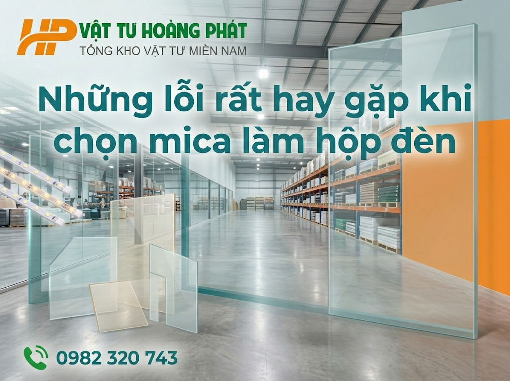 Những lỗi rất hay gặp khi chọn mica làm hộp đèn