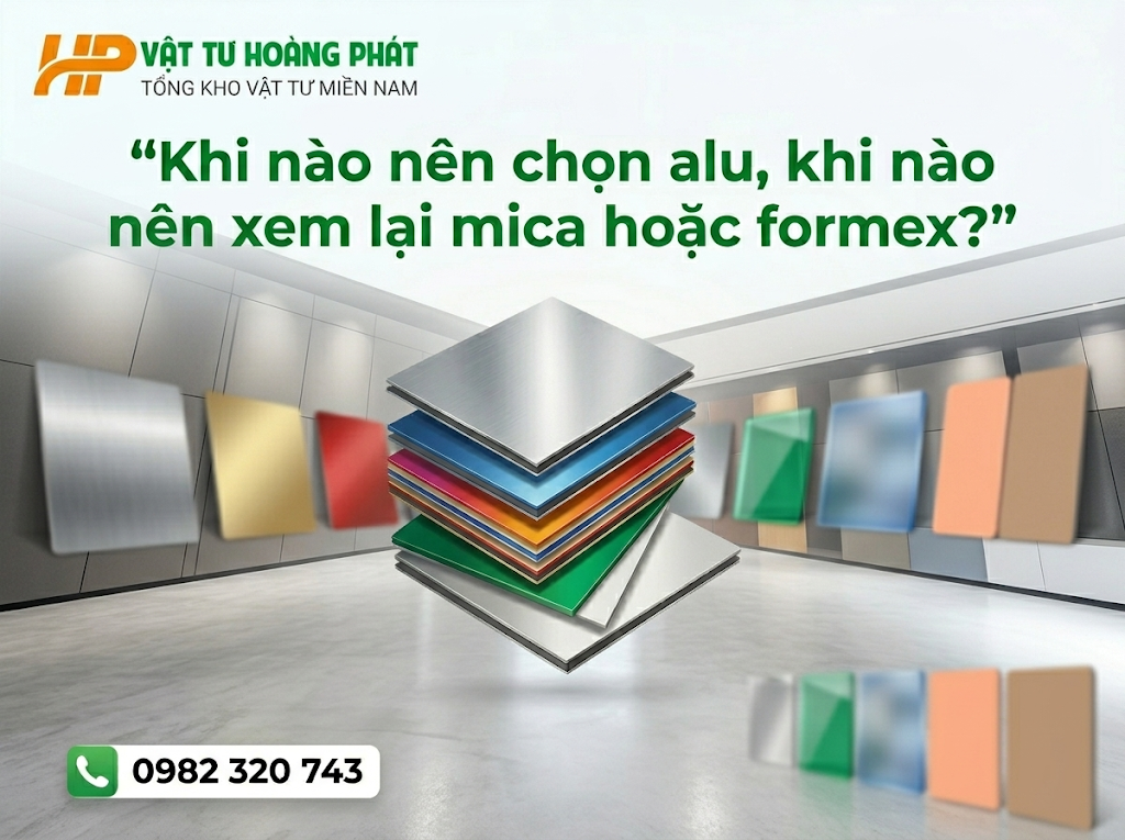 Khi nào nên chọn alu, khi nào nên xem lại mica hoặc formex