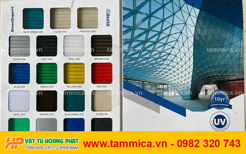 Báo Giá từng kích thước tấm lợp poly đặc chuẩn nhất 2024