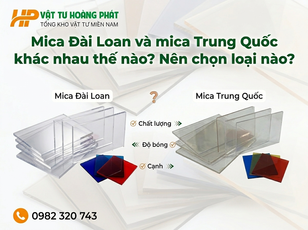 Mica Đài Loan và mica Trung Quốc khác nhau thế nào? Nên chọn loại nào?