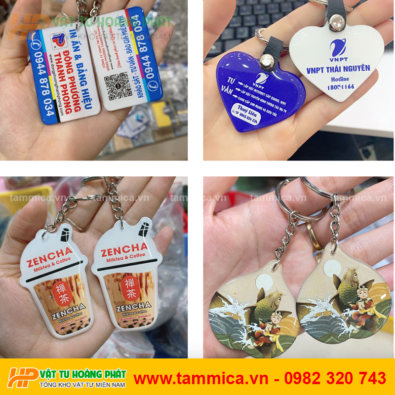 Làm móc khóa mica giá rẻ tại Bình Dương Thủ Đức Quận 9