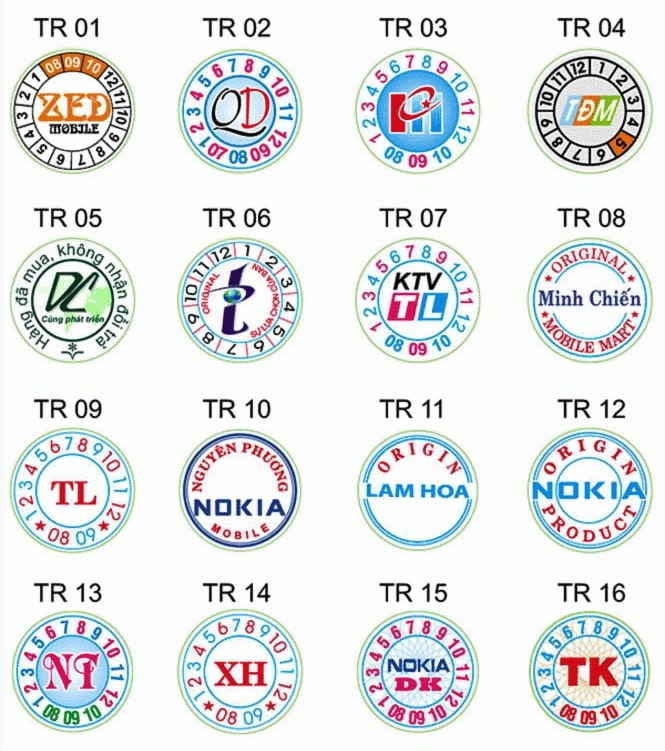 In tem bảo hành, decan vỡ